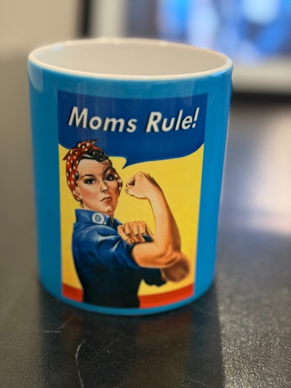 Moms Rule! Rosie the Riveter 11 Oz Ceramic Mug Mothers Day Gift